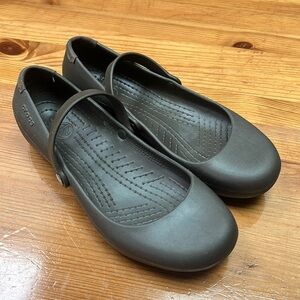 Crocs Mary Jane Slingback Work Flats Slip on Shoes camp shoes W 9